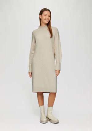 s.Oliver Minikleid Weiches Strick-Kleid mit Stehkragen