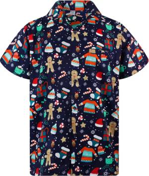 King Kameha Hawaiihemd Christmas Gingerbread Kurzarm