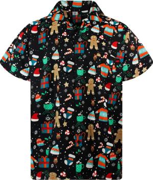 King Kameha Hawaiihemd Christmas Gingerbread Kurzarm