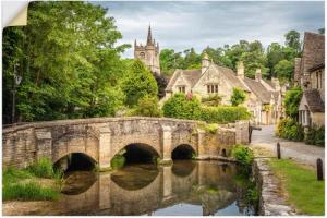 Artland Wandbild Dorf Castle Combe, Wiltshire,
