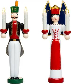 SIKORA Weihnachtsfigur EB-A-LED Engel und Bergmann