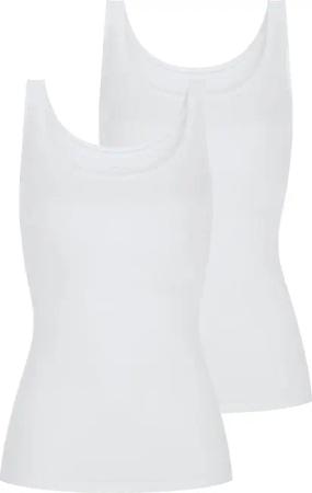 Mey Unterhemd "SUPERFINE ORGANIC", (2er Pack), breite Träger, tiefer Rundhalsausschnitt, Single Jersey, elastisch