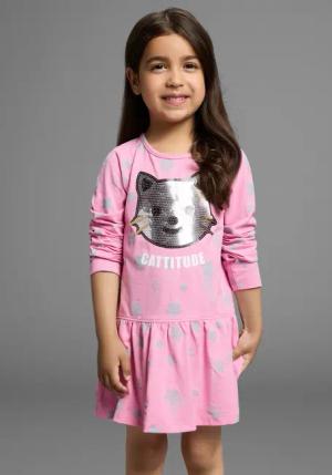 KIDSWORLD Jerseykleid Kleid mit Pailletten Shirtkleid