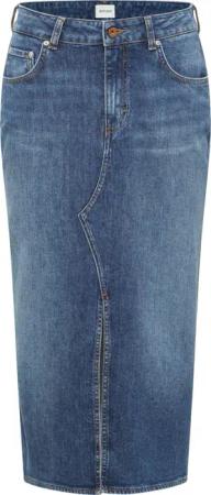 Mustang Damen Jeans-Maxirock Style Eureka Denim Skirt mittelblau