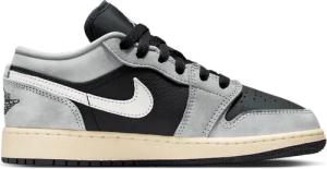 Jordan 1 Low Unisex Sneaker - Grau - Größe 38.5 - Netz/Synthetik