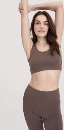 hessnatur Loungewear Bustier ACTIVE LIGHT aus Bio-Baumwolle - lila - Größe 46