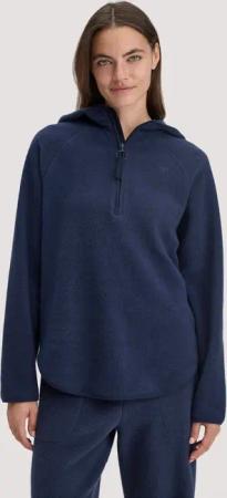 hessnatur Loungewear Fleece Hoodie Relaxed ACTIVE LIGHT aus Bio-Baumwolle - blau - Größe M