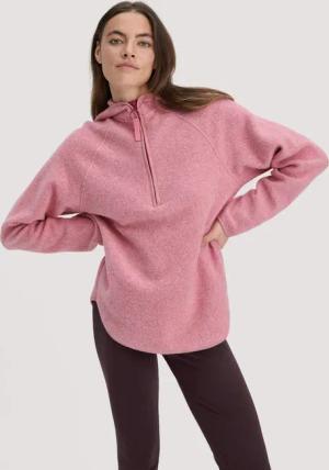 hessnatur Loungewear Fleece Hoodie Relaxed ACTIVE LIGHT aus Bio-Baumwolle - lila - Größe M