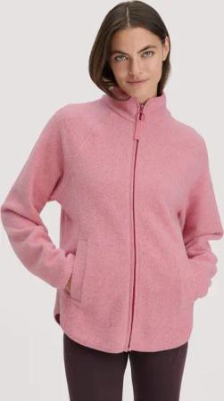 hessnatur Loungewear Fleece Jacke Relaxed ACTIVE LIGHT aus Bio-Baumwolle - lila - Größe XXL