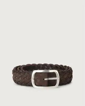 Orciani Gürtel U08169 - INTRECCIATA HUNTING DOUBLE-TESTA DI MORO
