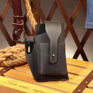 YUBRO-STUDIO Handytasche Herren Leder Gürteltasche Handyhalter