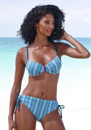 VIVANCE Bügel-Bikini Damen blau bedruckt Gr.44 Cup C