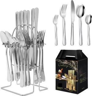 ibettertec Besteck-Set Besteckset,30 Stück Edelstahl Besteck