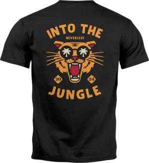 Neverless Print-Shirt Herren T-Shirt Backprint Tiger