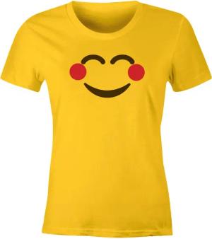 MoonWorks Print-Shirt Damen T-Shirt Emoticon Gruppenkostüm