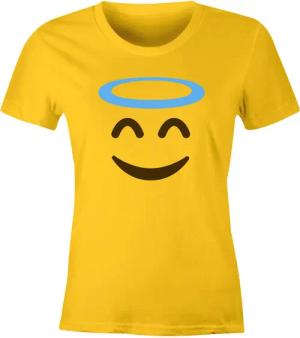 MoonWorks Print-Shirt Damen T-Shirt Emoticon Gruppenkostüm