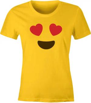 MoonWorks Print-Shirt Damen T-Shirt Emoticon Gruppenkostüm