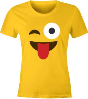 MoonWorks Print-Shirt Damen T-Shirt Emoticon Gruppenkostüm
