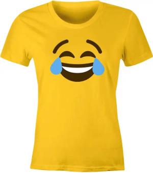 MoonWorks Print-Shirt Damen T-Shirt Emoticon Gruppenkostüm