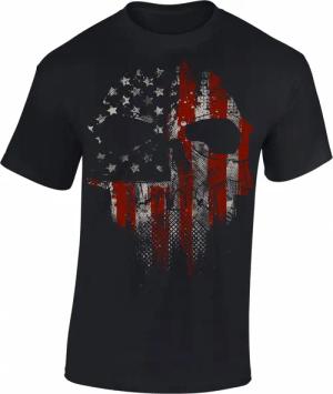 Baddery Print-Shirt Totenkopf Shirt: "American Skull"