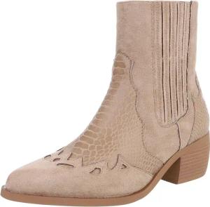 Ital-Design Elegante Cut-Out-Stiefelette für Damen in