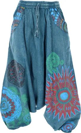 Guru-Shop Relaxhose Haremshose, Stonewash Pluderhose, Pumphose,..