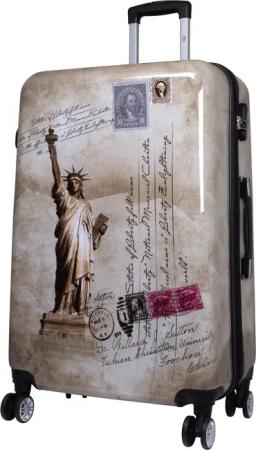 Trendyshop365 Hartschalen-Trolley New York - Freiheitsstatue,