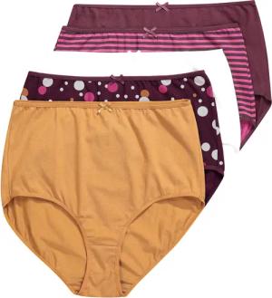 Ulla Popken Maxislip Maxislips 5er-Pack Punkte/Ringel/einfarbig