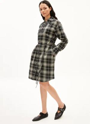 Armedangels Midikleid EASINNAA CHECK Webkleid Relaxed