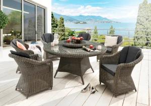 Destiny Garten-Essgruppe MALAGA LUNA, (19-tlg., 6x