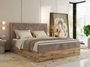 MKS MÖBEL Boxspringbett WOOD CLASSIC (Packung,