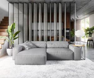 DELIFE Ecksofa Sirpio, XL Mikrofaser Grau