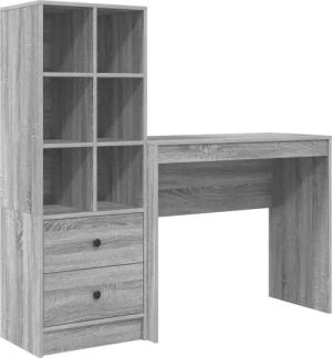 vidaXL Sideboard Schreibtisch mit Stauraum Graues