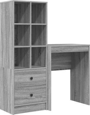 vidaXL Sideboard Schreibtisch mit Stauraum Grauer