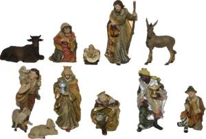 Alfred Kolbe Krippenfigur "Weihnachtsdeko", naturfarbig gestaltet, Höhe 11 cm