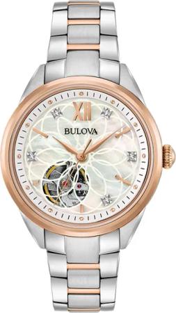 Bulova 98P170 Klassik Automatik Damenuhr 34mm 3ATM