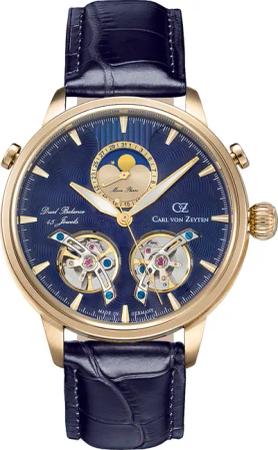 Carl von Zeyten CVZ0060GBLS Durbach Mondphase Automatik Herrenuhr 45mm 5ATM