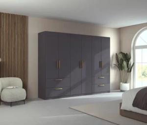 rauch Drehtürenschrank »Skandi« - 271x54x210cm - grau - Holz