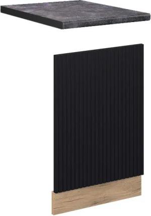 Vicco Frontblende Fame-Line, Schwarz gestreift/Goldkraft Eiche,