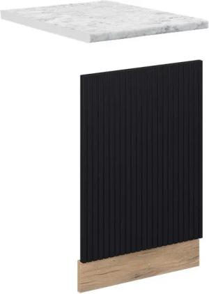 Vicco Frontblende Fame-Line, Schwarz gestreift/Goldkraft Eiche,