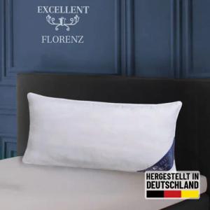 Excellent 3-Kammer-Kopfkissen "Florenz", Füllung: 100% Daunen (Außenkammern), Bezug: 100% Baumwolle, (1 St.), hergestellt in Deutschland, allergikerfreundlich