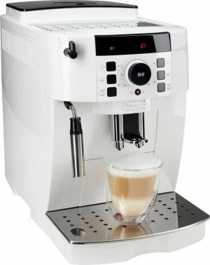 DeLonghi Kaffeevollautomat "Magnifica S ECAM21.118.W - Milchaufschäumdüse für Cappuccino, Weiß", Einfache Bedienung, automatische Reinigung, Kegelmahlwerk (13-stufig)