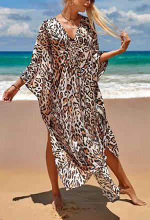 RWEUOQ Strandkleid Damen Kaftan-Kleid Boho Maxikleid,