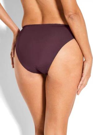 Hüftslip aus femininer Spitze - bordeaux - Gr. 40 von Goldner Fashion