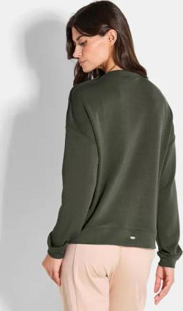 Sweatshirt aus weichem Modalmix - khaki - Gr. XL von Goldner Fashion