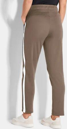Freizeithose mit Galonstreifen - camel - Gr. 38 von Goldner Fashion