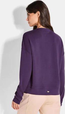 Sweatshirt aus weichem Modalmix - lila - Gr. M von Goldner Fashion