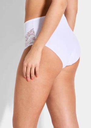 Taillenslip mit Spitze - weiß - Gr. 48 von Goldner Fashion
