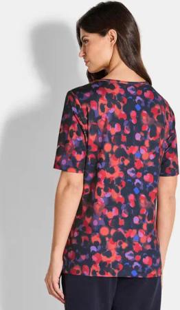 Sportshirt aus Funktionsware - koralle / gemustert - Gr. 50 von Goldner Fashion