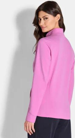 Sweatjacke mit Stehkragen - rosé - Gr. 44 von Goldner Fashion